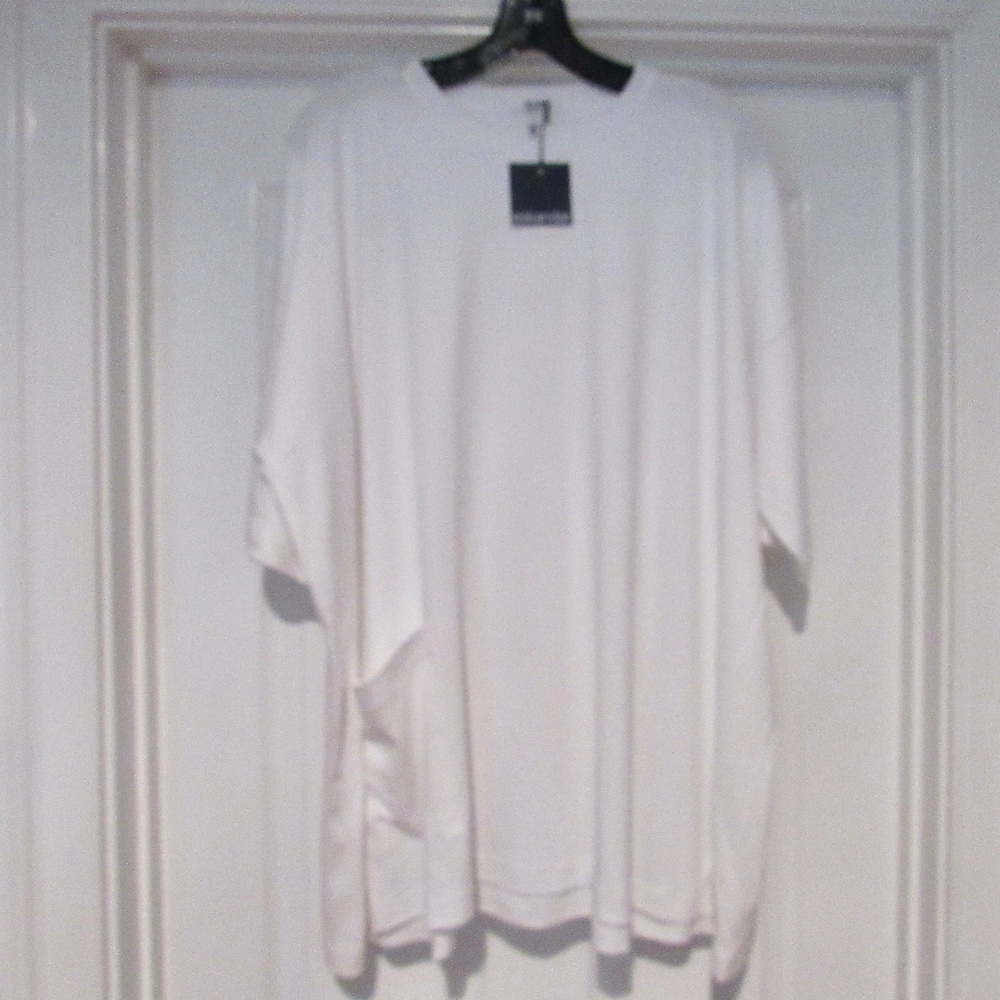 Brand new w tag ESKANDAR Pima Cotton One Pocket S/S Tee T SHIRT OS white